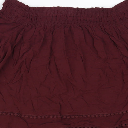 New Look Womens Purple Viscose Basic Blouse Size 10 Off the Shoulder