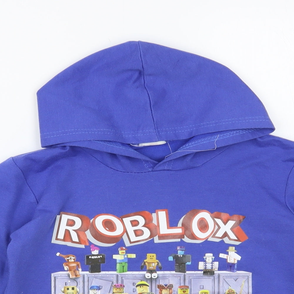 Foanja Boys Blue Cotton Pullover Hoodie Size 8-9 Years Pullover - ROBLOX