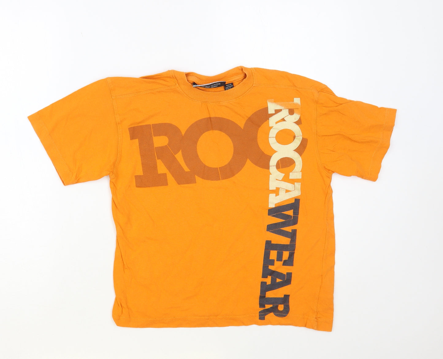 Rocawear Womens Orange Cotton Basic Tank Size S Crew Neck