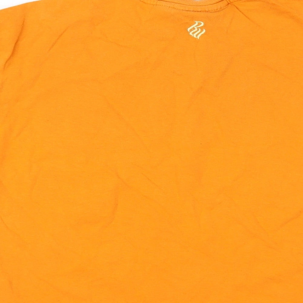 Rocawear Womens Orange Cotton Basic Tank Size S Crew Neck