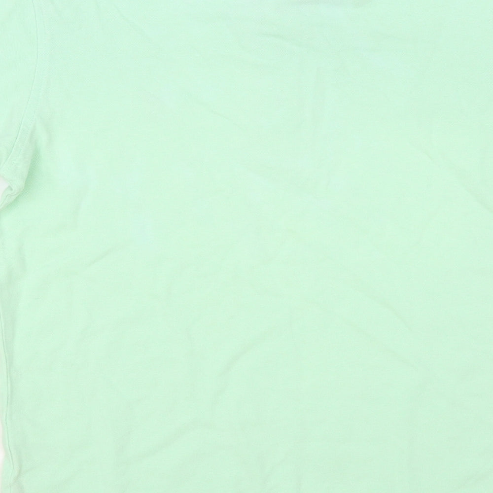 George Boys Green Cotton Kimono Polo Size 12-13 Years Collared Button