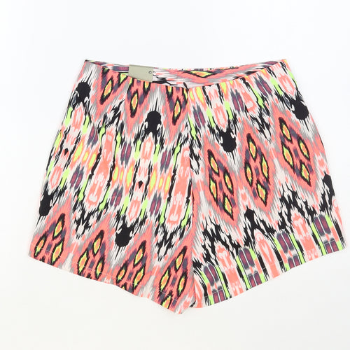 Atmosphere Womens Multicoloured Geometric Polyester Mini Skort Size 8 Zip
