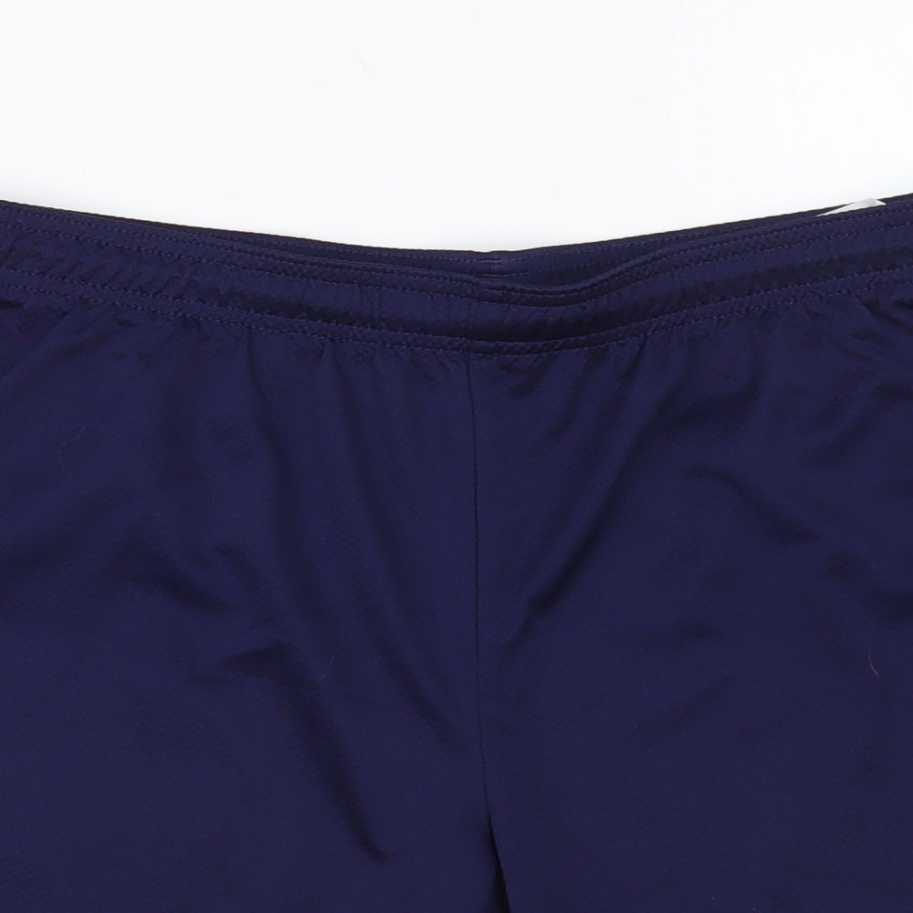 PUMA Mens Blue Geometric Polyester Sweat Shorts Size M L9 in Regular Drawstring