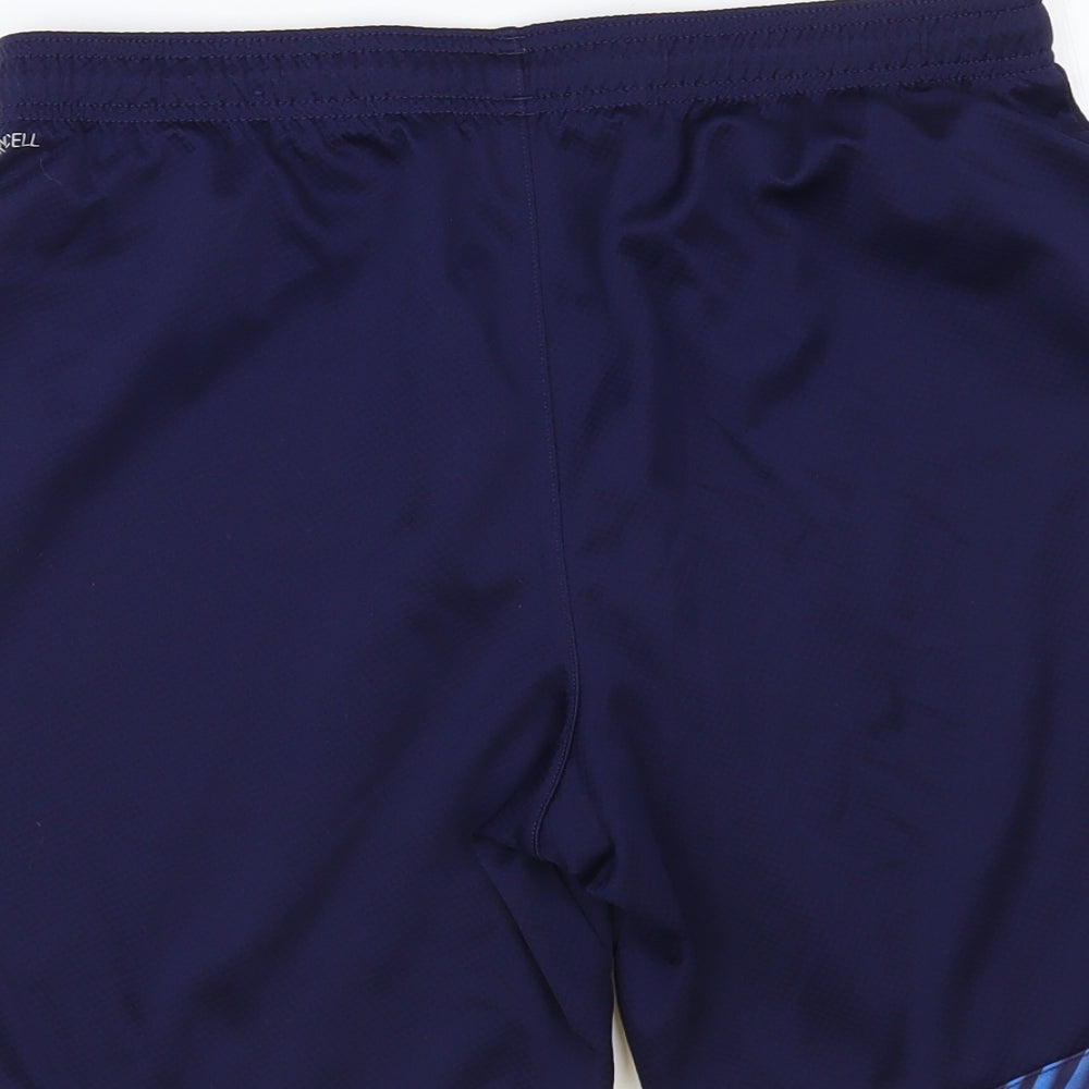 PUMA Mens Blue Geometric Polyester Sweat Shorts Size M L9 in Regular Drawstring