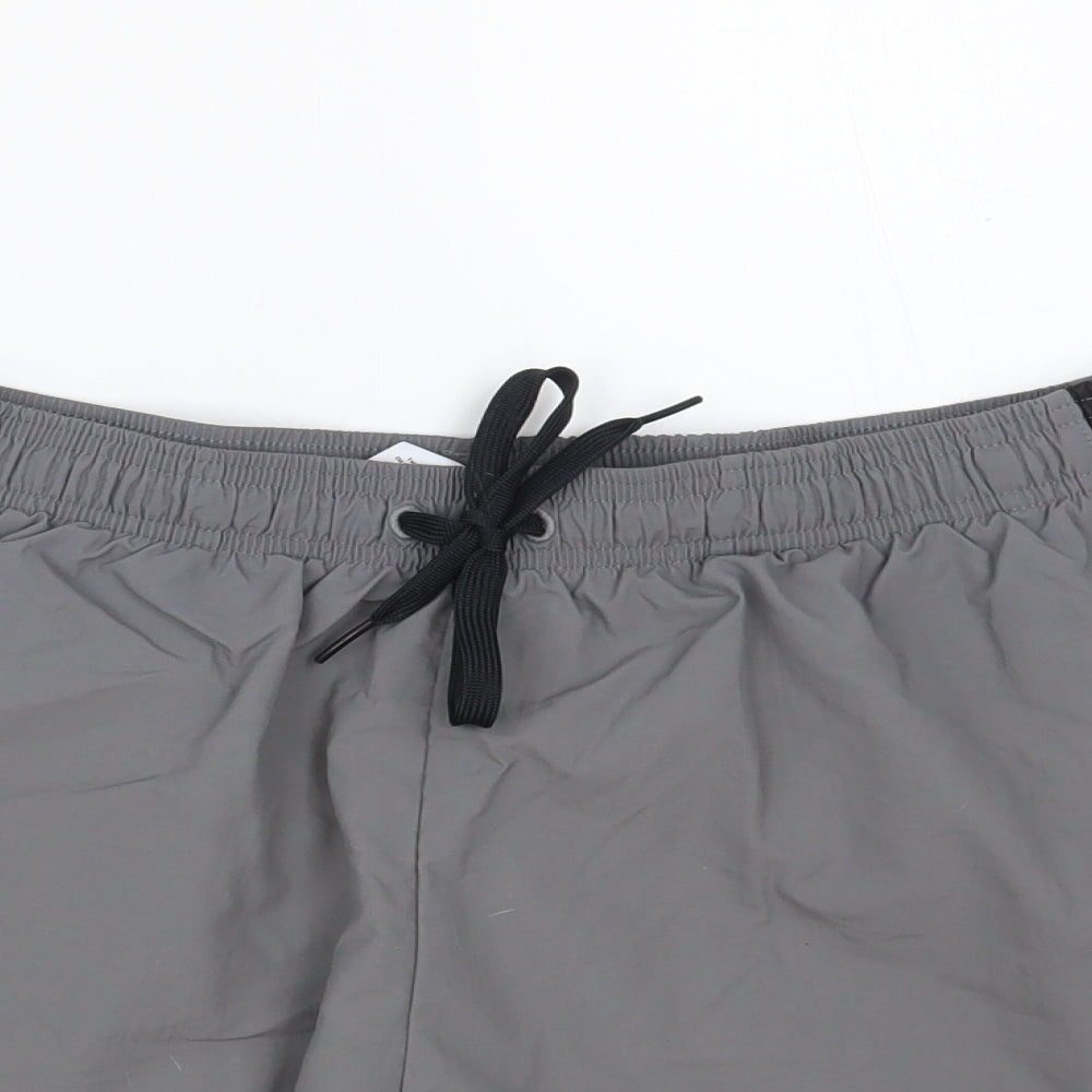 adidas Mens Grey Polyester Bermuda Shorts Size M L6 in Regular Drawstring - Swim Trunks