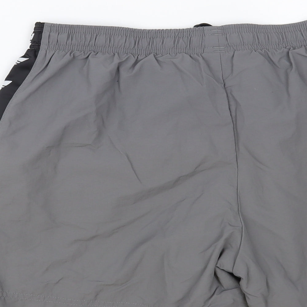 adidas Mens Grey Polyester Bermuda Shorts Size M L6 in Regular Drawstring - Swim Trunks