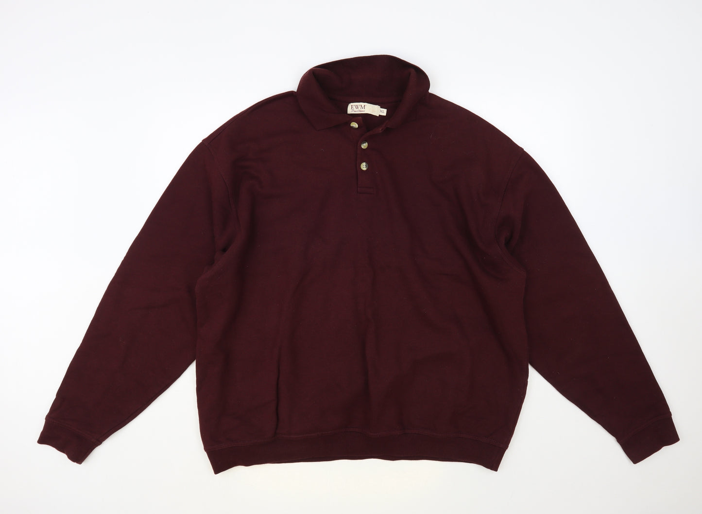 EWM Mens Purple Cotton Pullover Sweatshirt Size XL