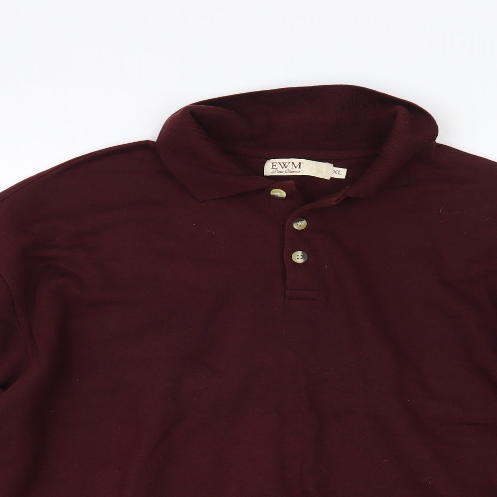 EWM Mens Purple Cotton Pullover Sweatshirt Size XL