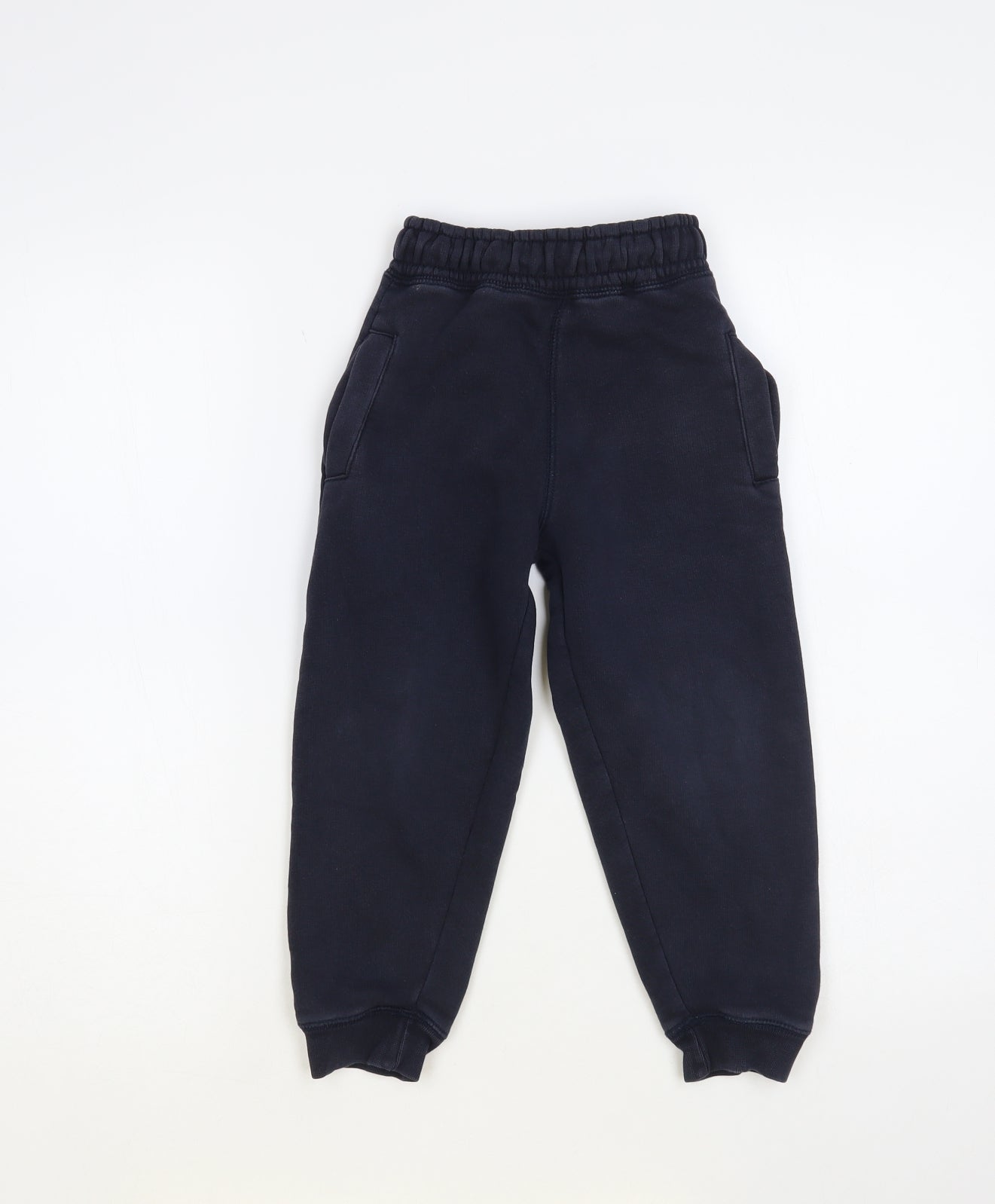 Beezer Boys Blue Cotton Jogger Trousers Size 5-6 Years Regular Pullover