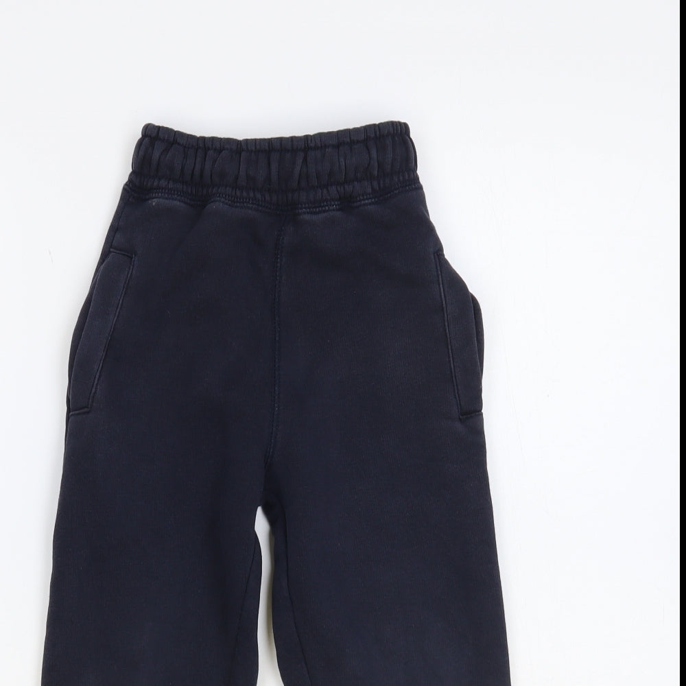 Beezer Boys Blue Cotton Jogger Trousers Size 5-6 Years Regular Pullover