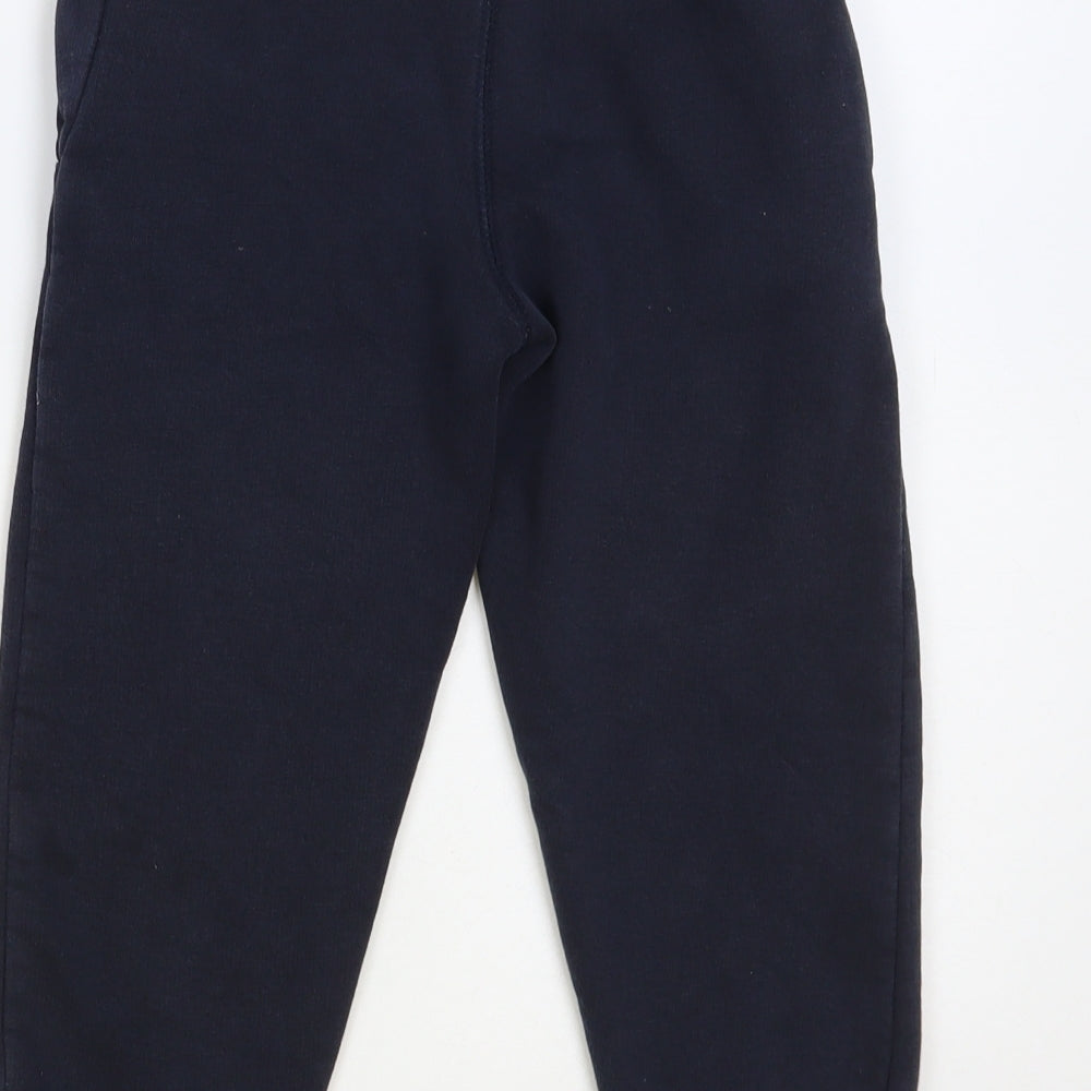 Beezer Boys Blue Cotton Jogger Trousers Size 5-6 Years Regular Pullover