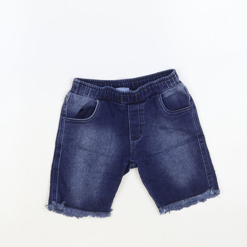 Pulla Bulla Boys Blue Cotton Chino Shorts Size 3 Years Regular