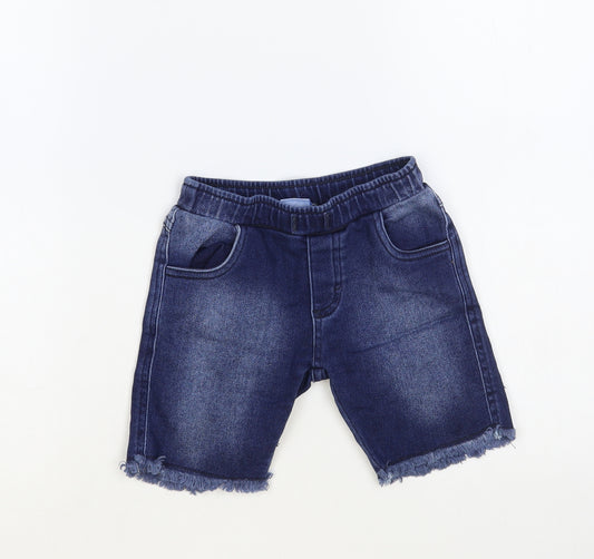 Pulla Bulla Boys Blue Cotton Chino Shorts Size 3 Years Regular