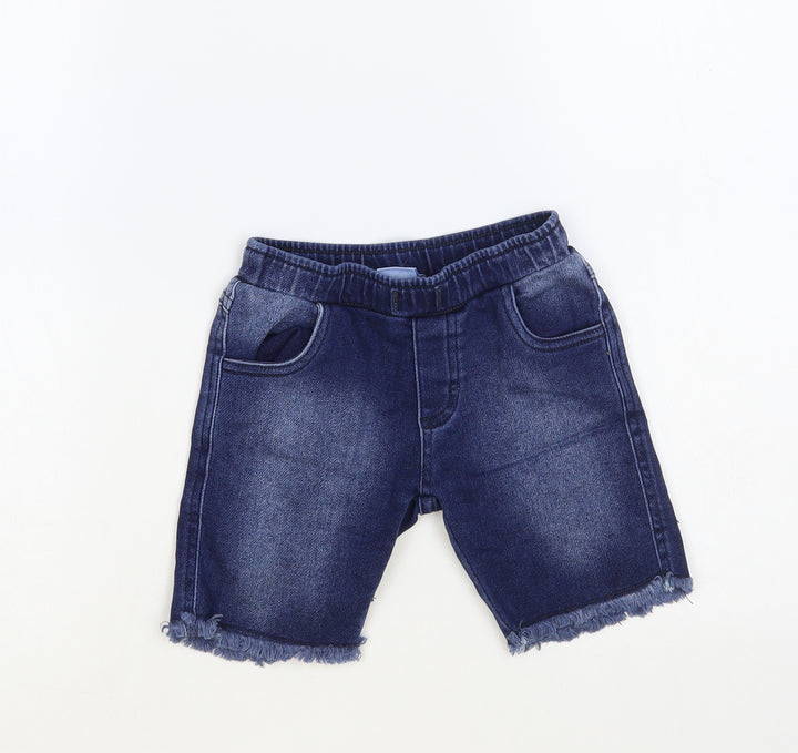Pulla Bulla Boys Blue Cotton Chino Shorts Size 3 Years Regular
