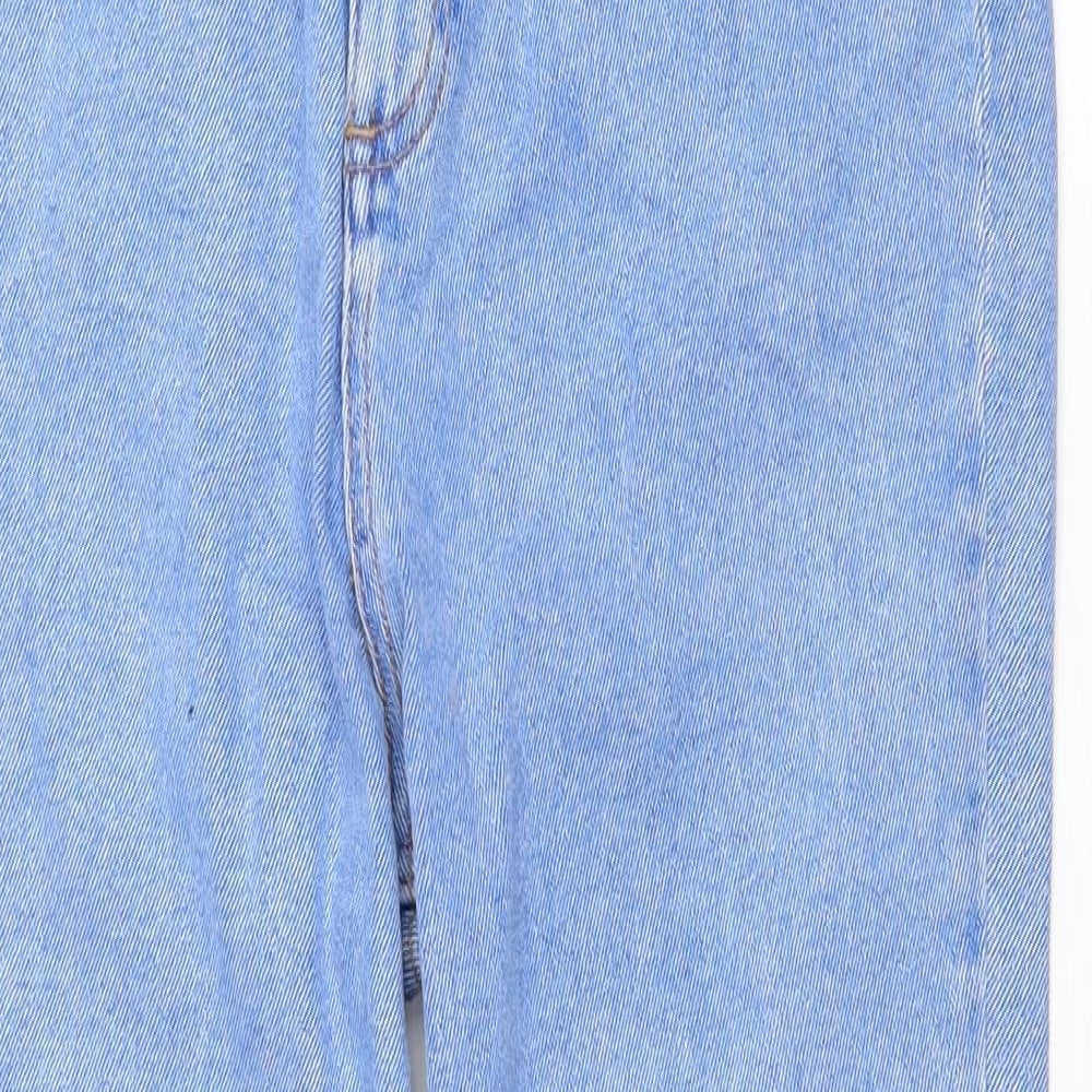 F&F Womens Blue Cotton Skinny Jeans Size 16 L24.5 in Regular Zip