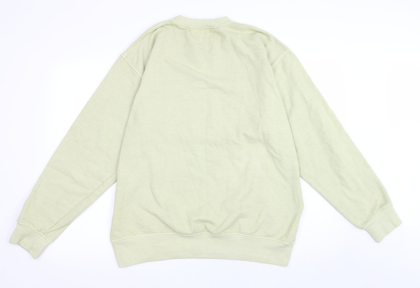 PRETTYLITTLETHING Womens Green Polyester Pullover Sweatshirt Size L - Slogan