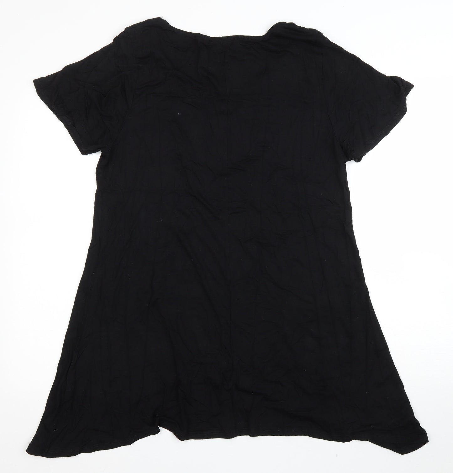 Atmosphere Womens Black Viscose A-Line Size 16 Scoop Neck Pullover