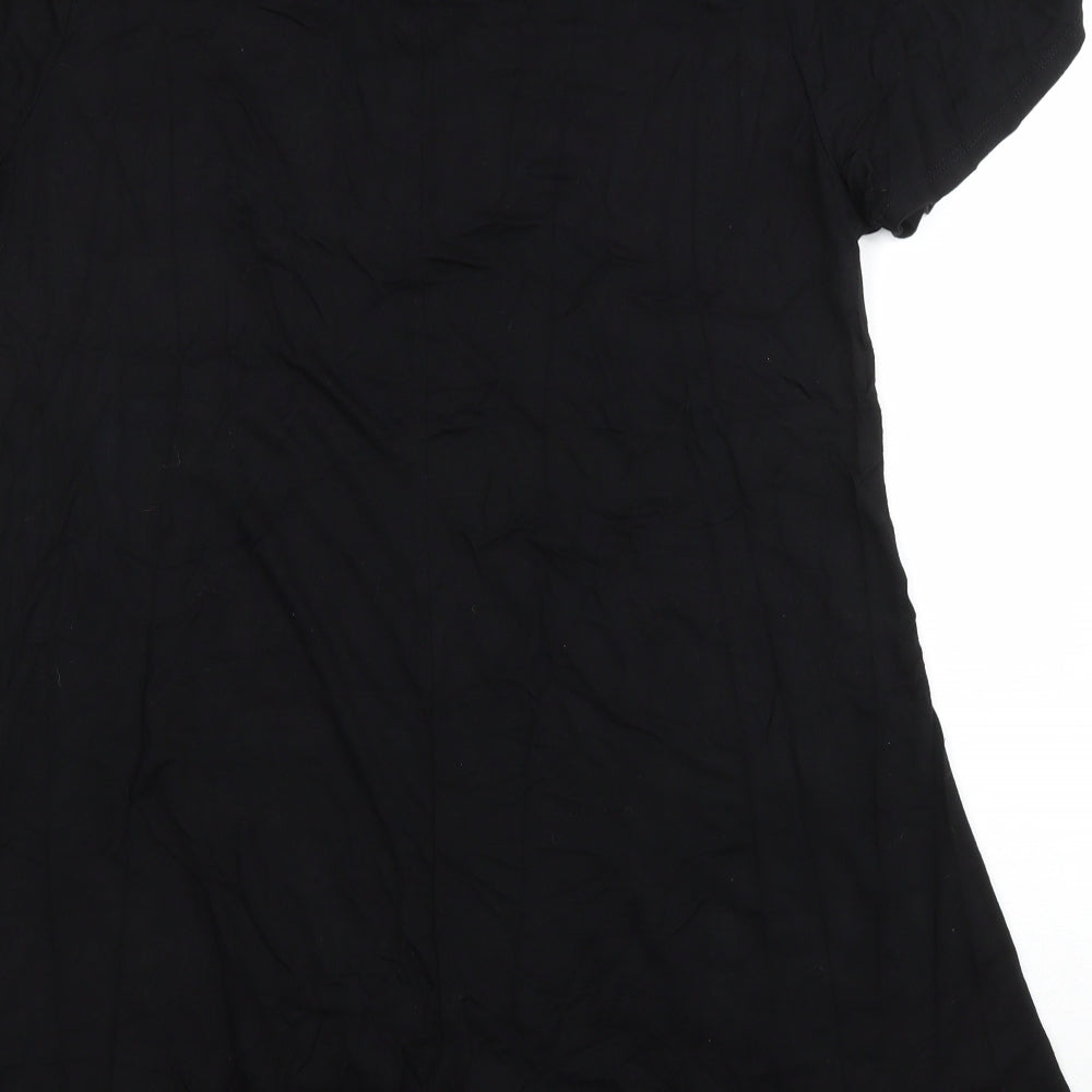 Atmosphere Womens Black Viscose A-Line Size 16 Scoop Neck Pullover