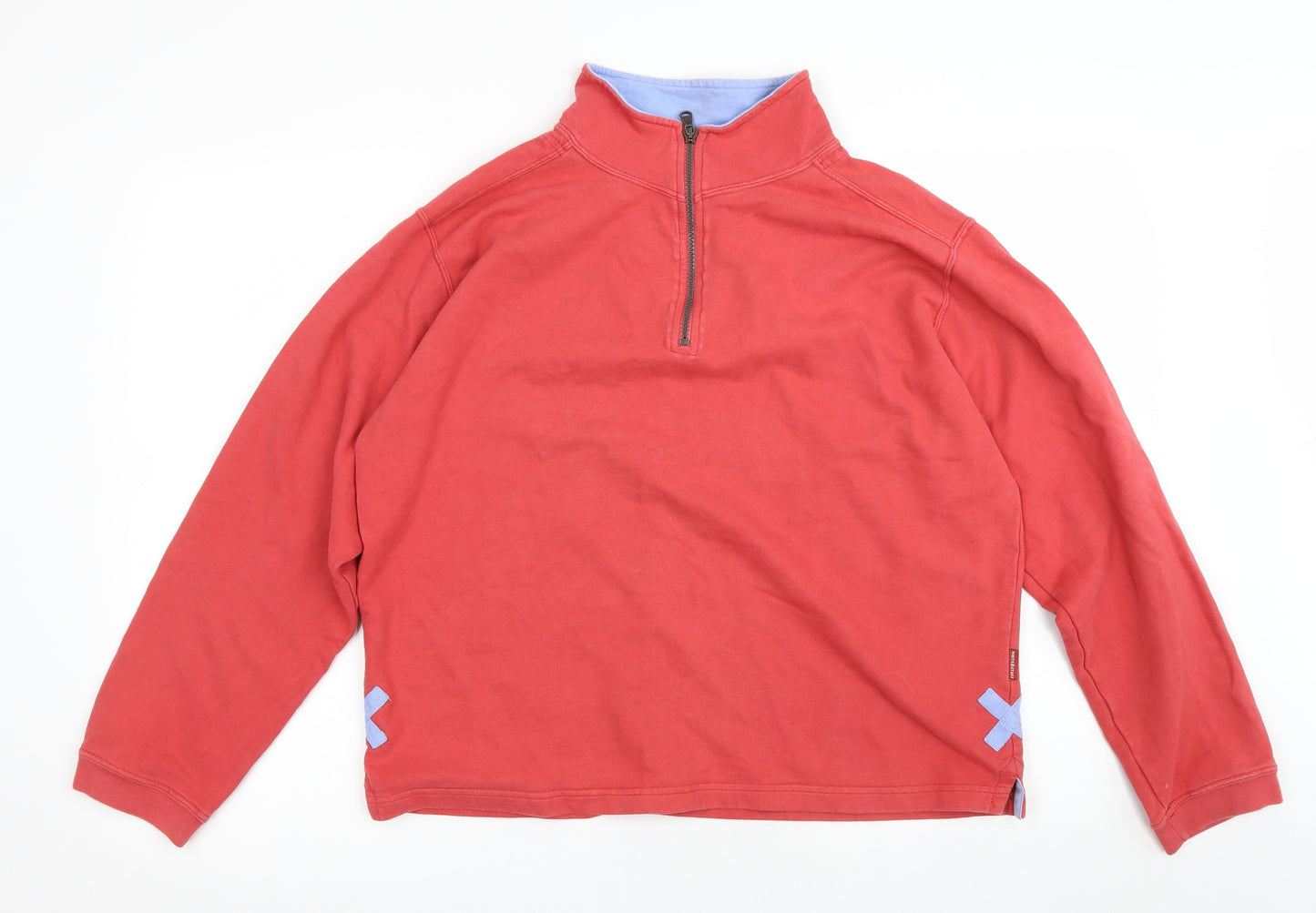 White Stuff Mens Red Cotton Pullover Sweatshirt Size L