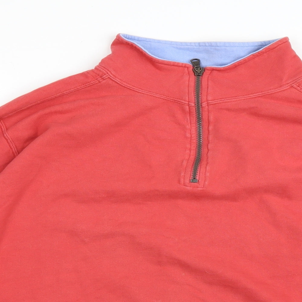 White Stuff Mens Red Cotton Pullover Sweatshirt Size L