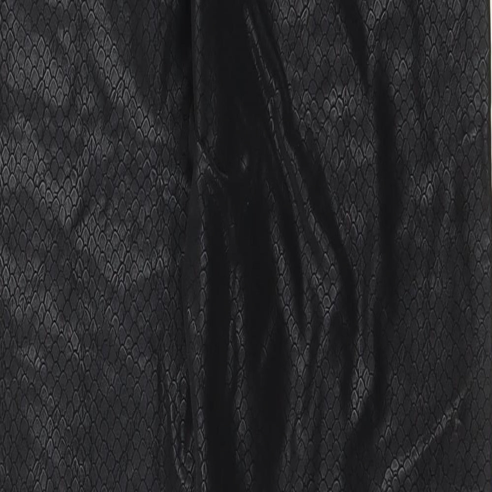 Ellie B Womens Black Animal Print Polyester Jegging Leggings Size L L28 in - Faux Leather