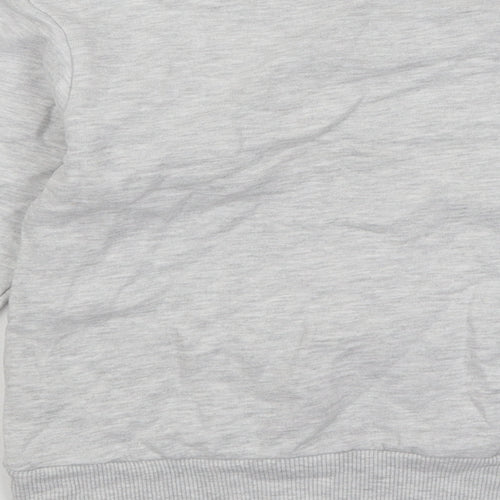 Leigh Tucker Girls Grey Cotton Pullover Sweatshirt Size 7-8 Years Pullover - Shine