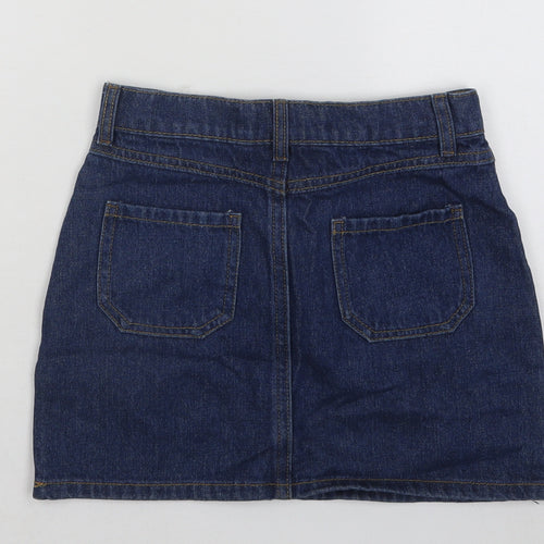 Diamonds Girls Blue Cotton A-Line Skirt Size 8 Years Regular Button