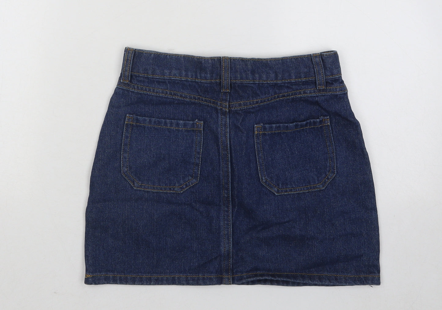 Diamonds Girls Blue Cotton A-Line Skirt Size 8 Years Regular Button
