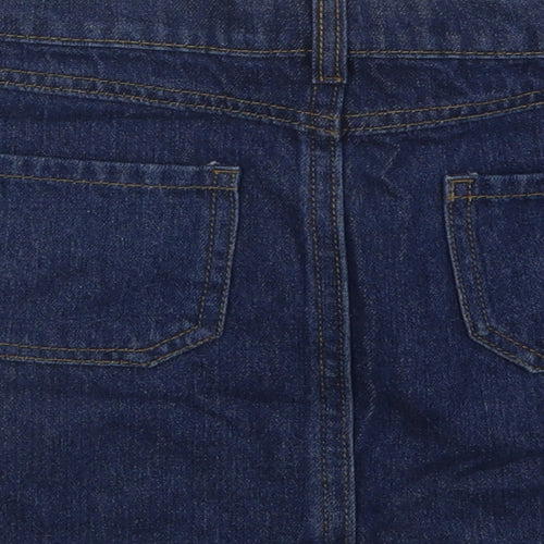 Diamonds Girls Blue Cotton A-Line Skirt Size 8 Years Regular Button