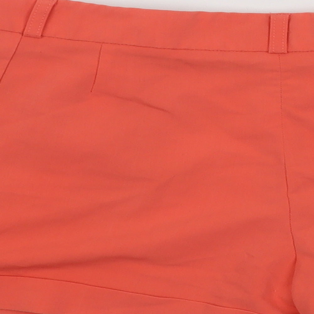 Atmosphere Womens Orange Polyester Hot Pants Shorts Size 10 Regular Zip