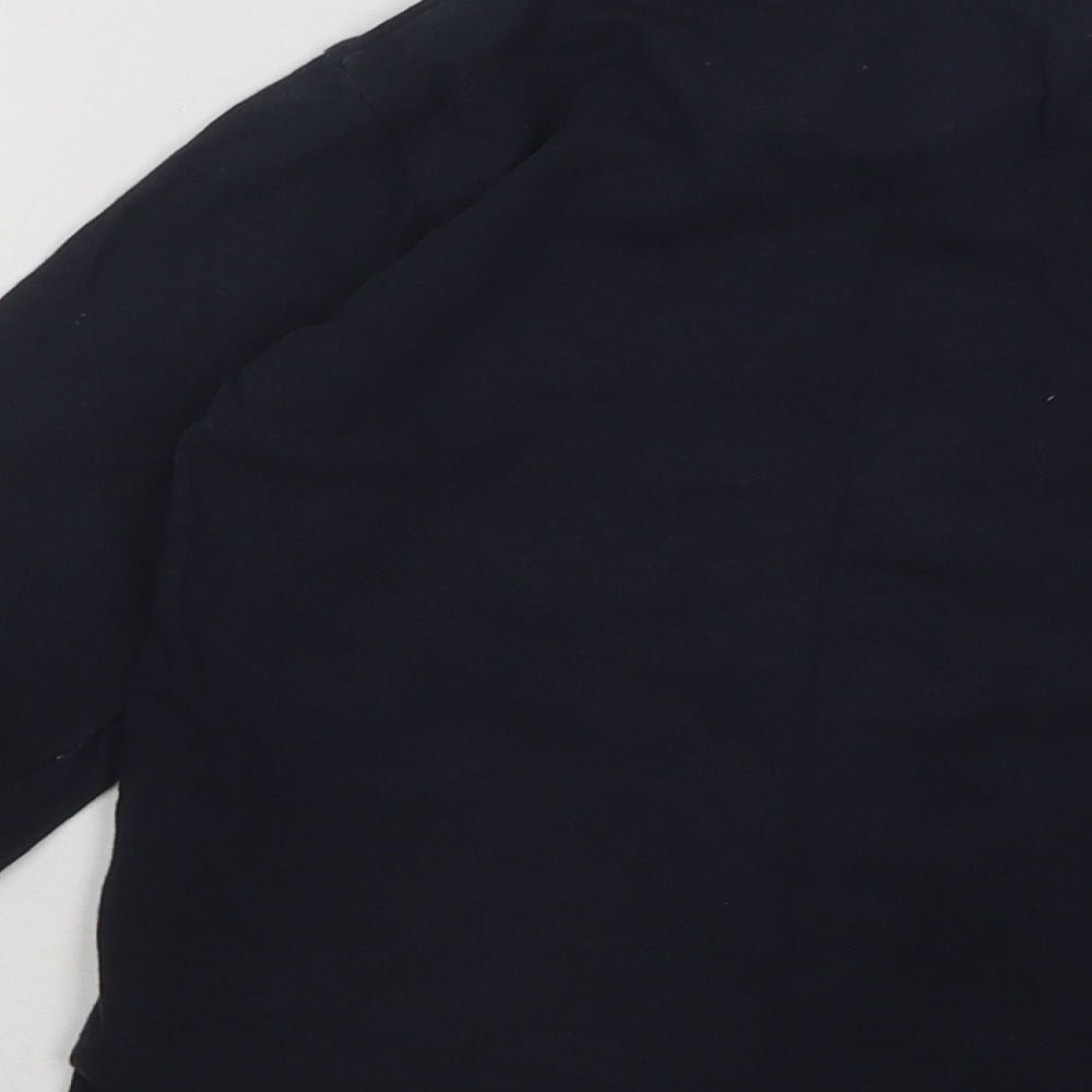 NEXT Boys Black Cotton Basic T-Shirt Size 4-5 Years Round Neck Pullover - Roar Like A Dinosaur