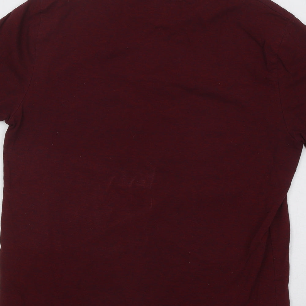 F&F Mens Red Cotton T-Shirt Size S Round Neck - New York City