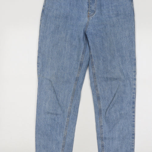 Daphnea Womens Blue Cotton Straight Jeans Size S L28 in Regular Zip