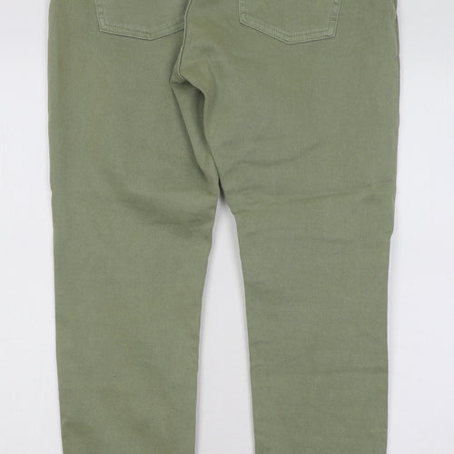 Espirit Womens Green Cotton Straight Jeans Size 34 in L30 in Regular Button