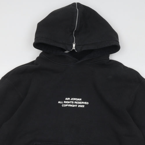 Jordan Mens Black Cotton Pullover Hoodie Size L - Paris