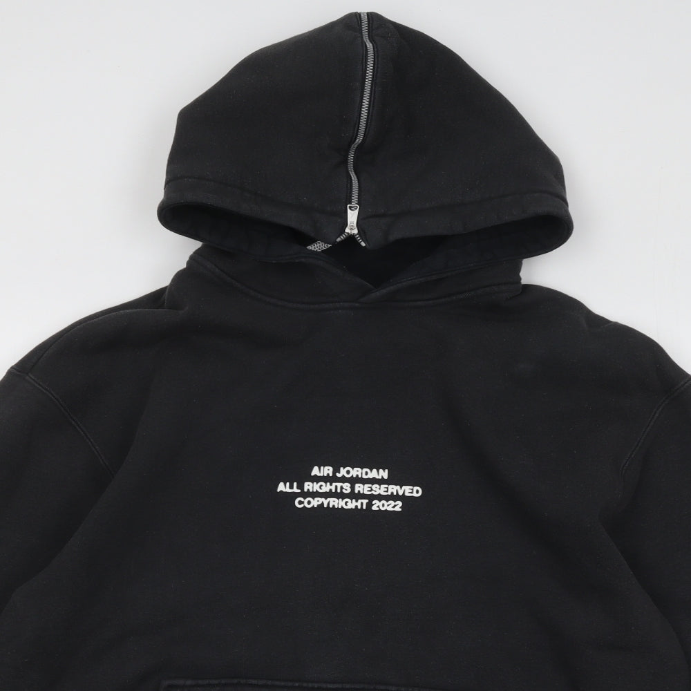 Jordan Mens Black Cotton Pullover Hoodie Size L - Paris
