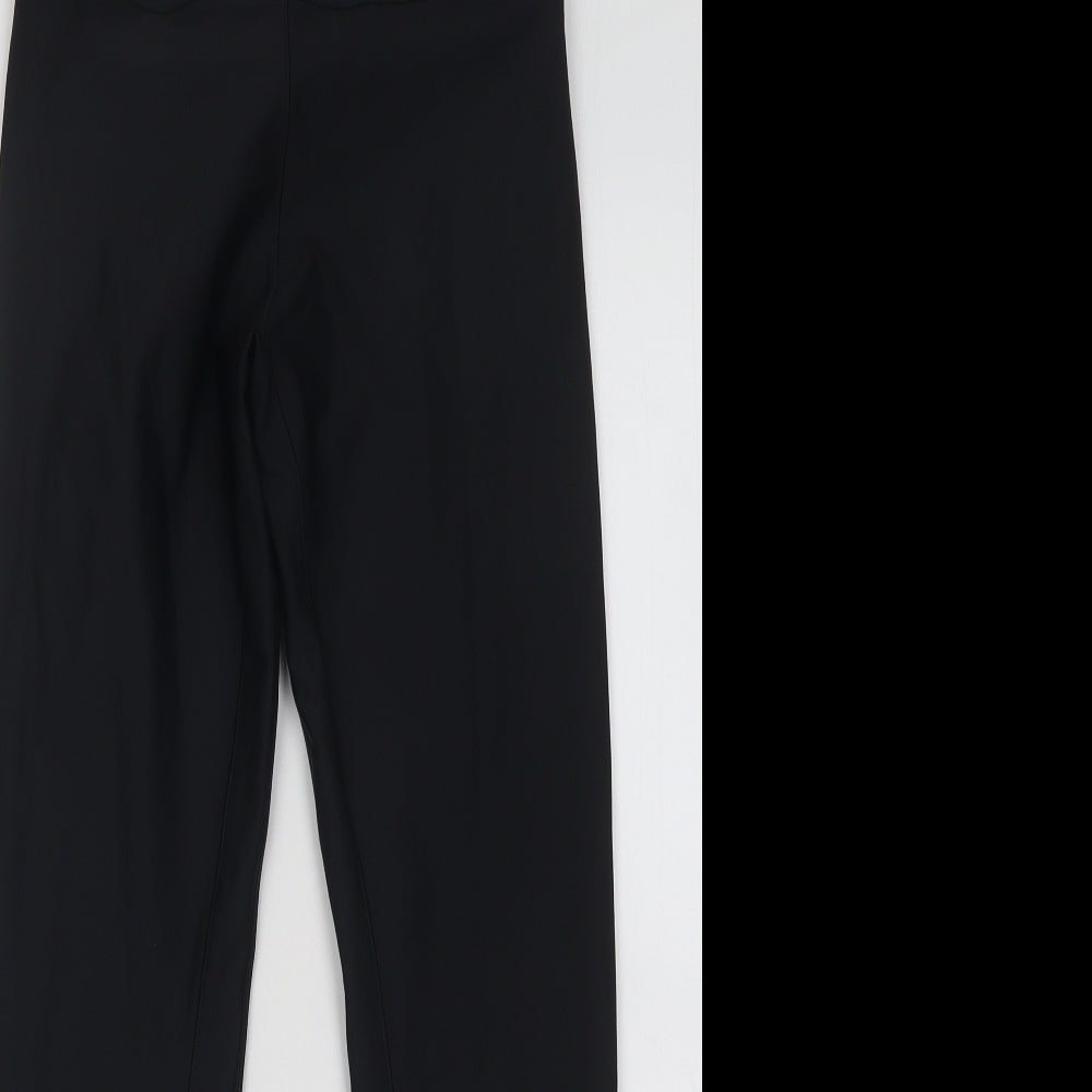 NEXT Womens Black Polyester Compression Leggings Size 12 L24 in Regular
