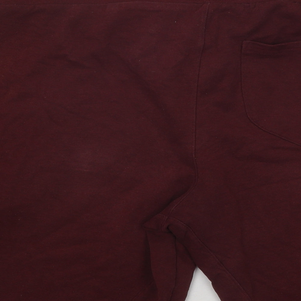 Threadbare Womens Red Cotton Sweat Shorts Size L Regular Drawstring