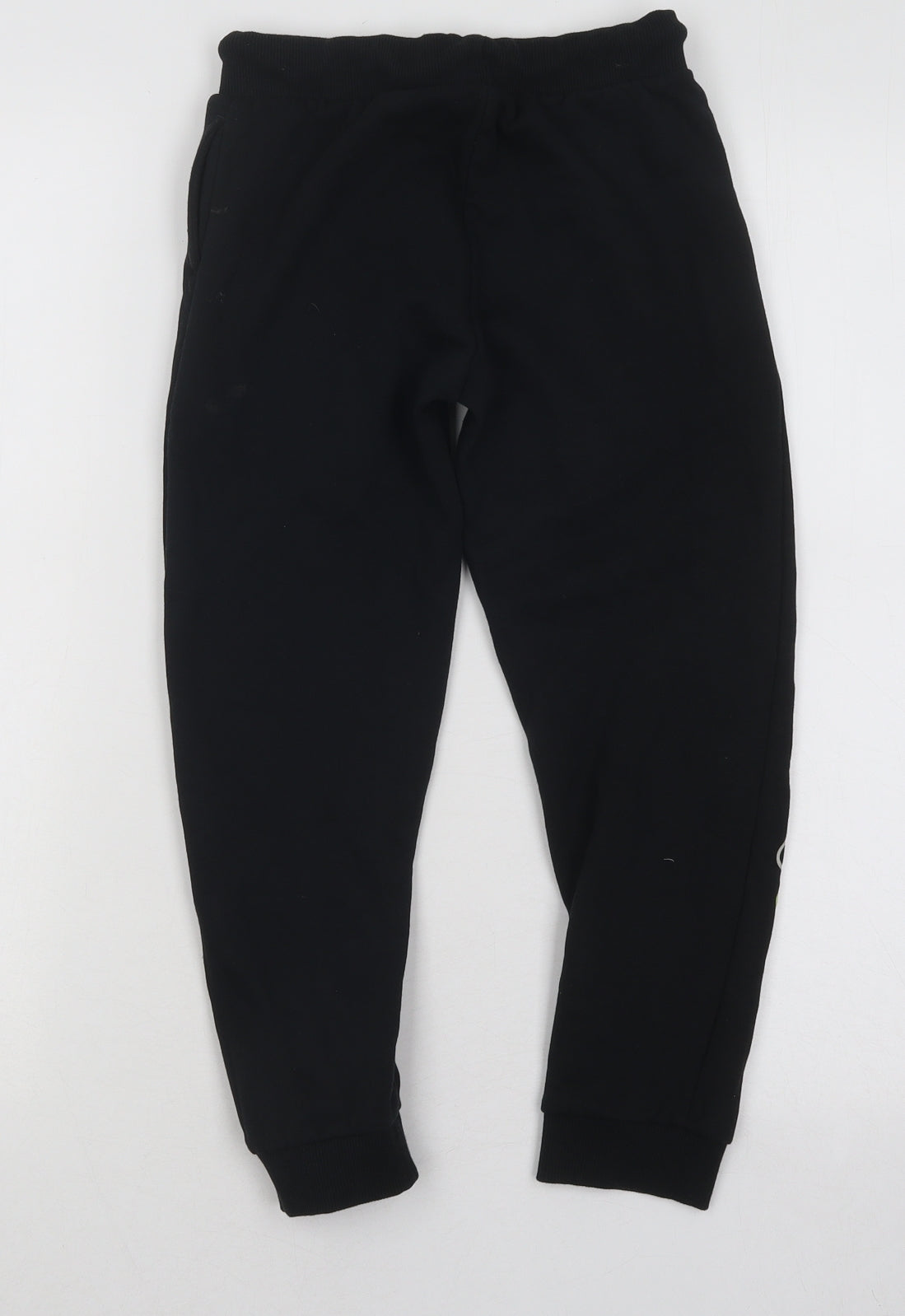 Pep&Co Boys Black Cotton Jogger Trousers Size 8-9 Years Regular Drawstring - Sonic The Hedgehog