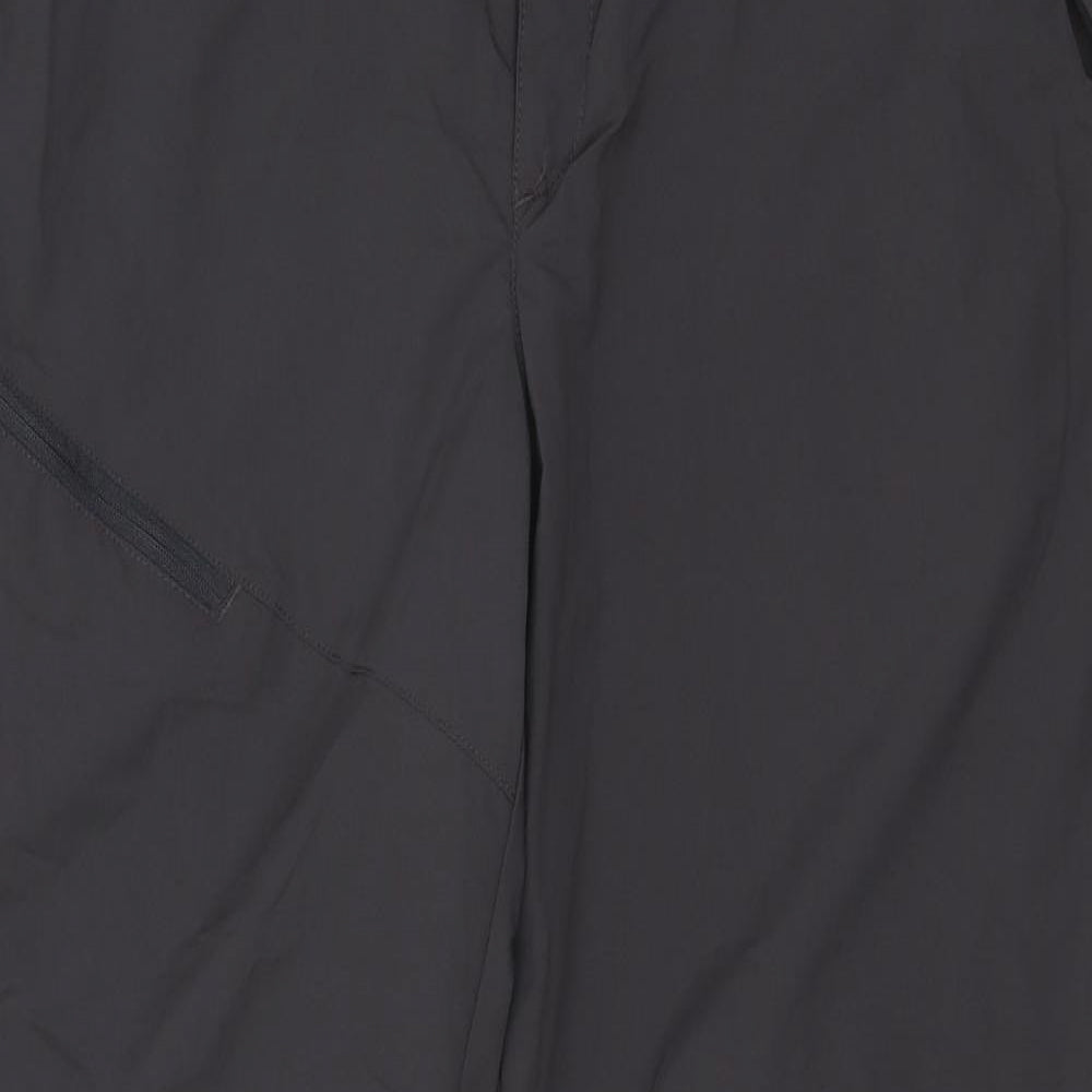 DECATHLON Mens Grey Cotton Cargo Trousers Size XL L31 in Regular Zip