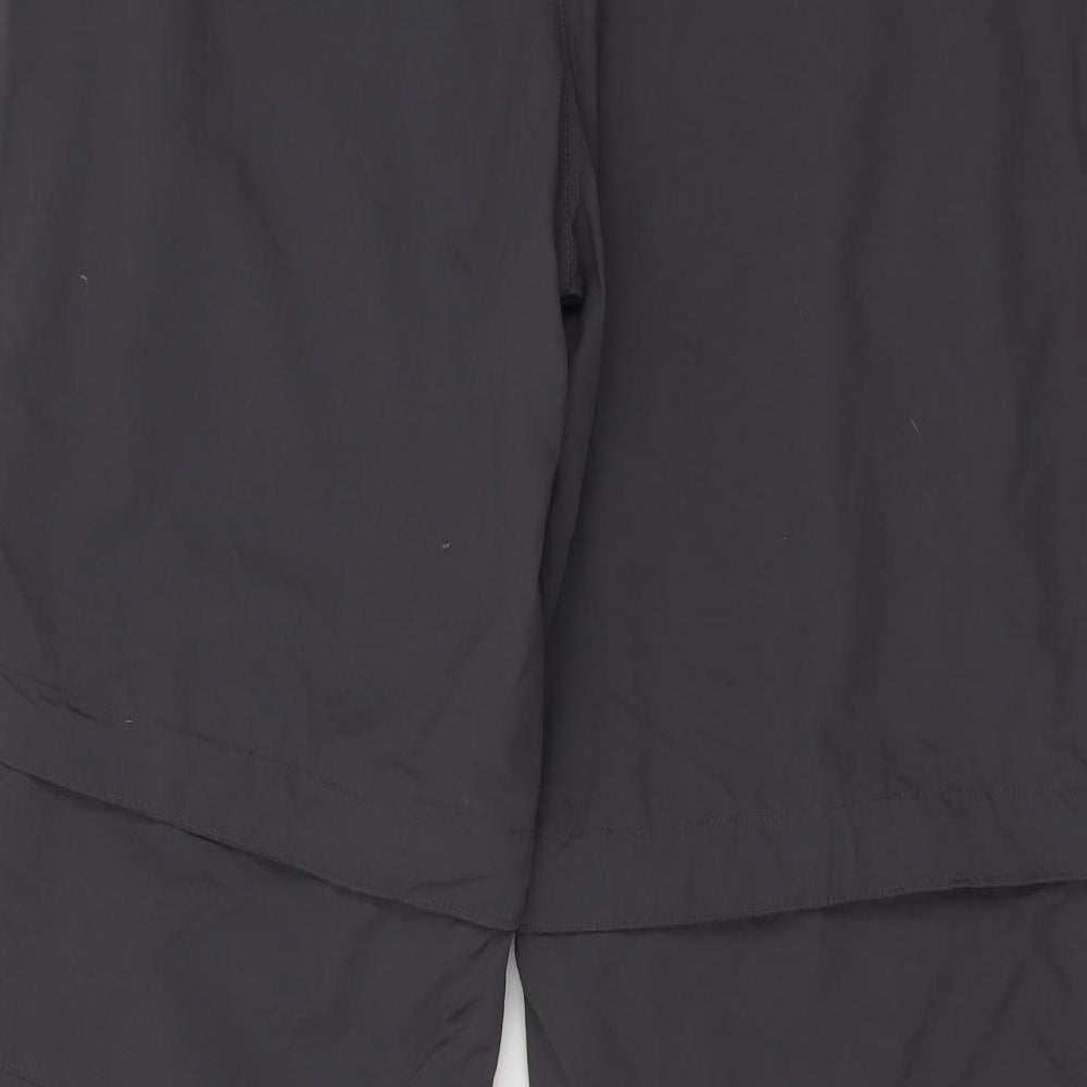 DECATHLON Mens Grey Cotton Cargo Trousers Size XL L31 in Regular Zip