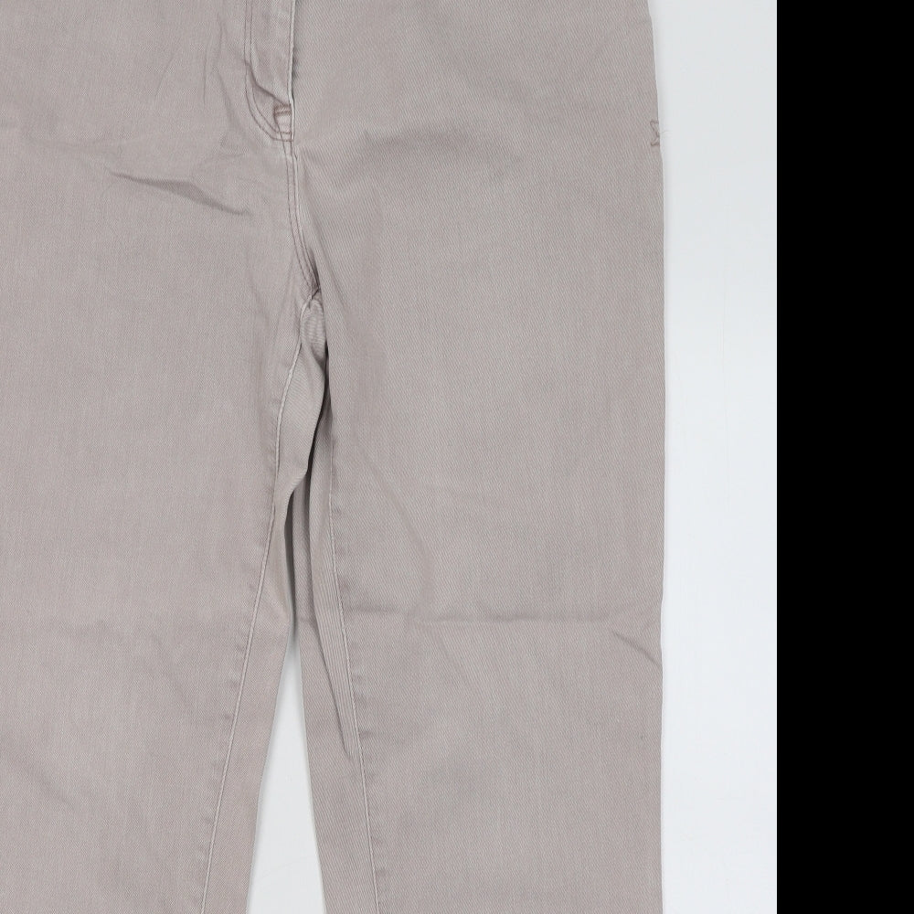 NEXT Womens Purple Cotton Straight Jeans Size 18 L28 in Regular Button