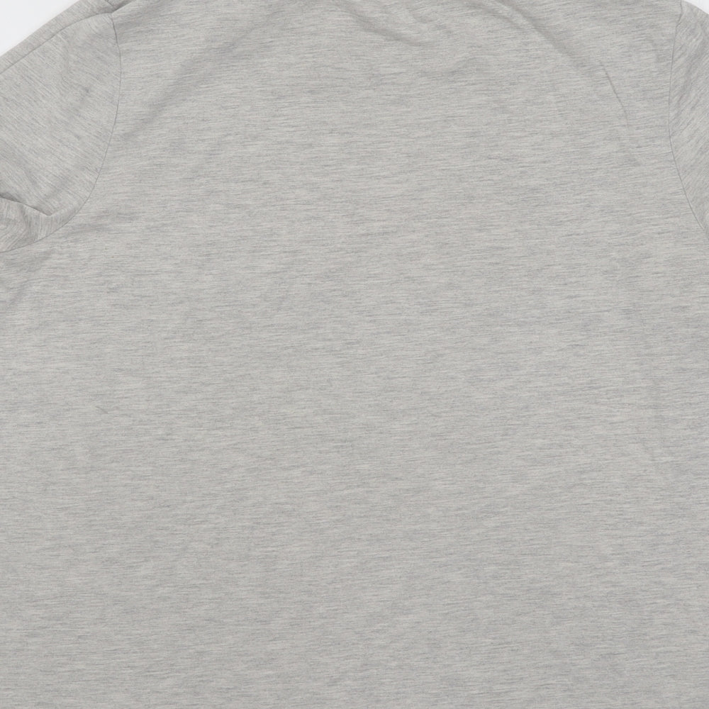 F&F Womens Grey Polyester Basic T-Shirt Size 12 Round Neck - More Love