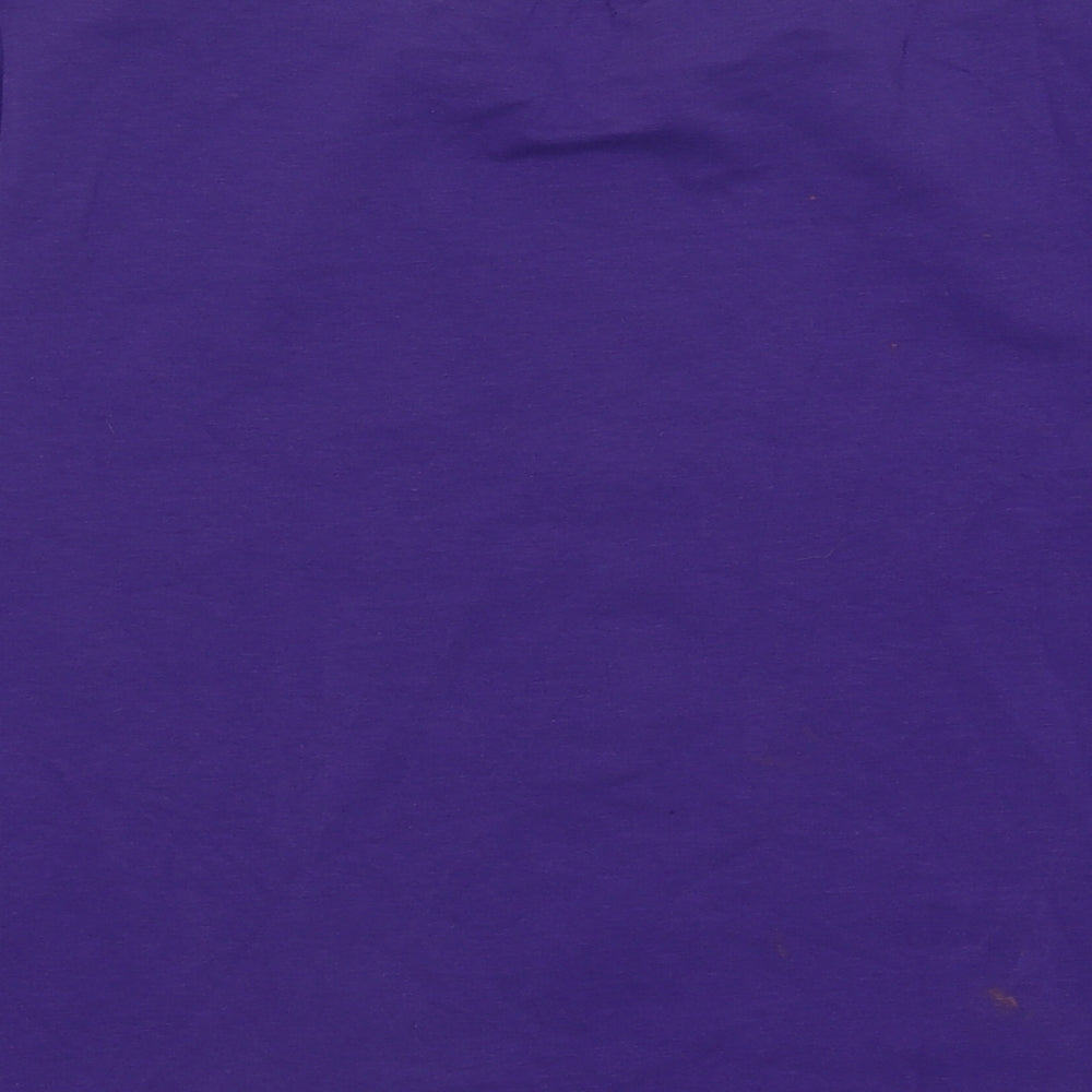 Primark Womens Purple Cotton Basic T-Shirt Size 8 Round Neck - Love Is For Everyone
