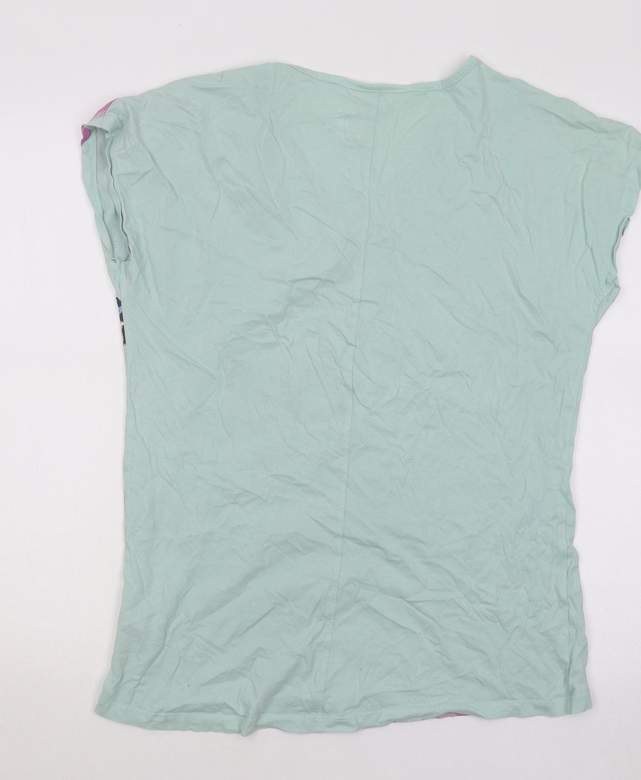 Hot Tuna Womens Green Cotton Basic T-Shirt Size 16 V-Neck