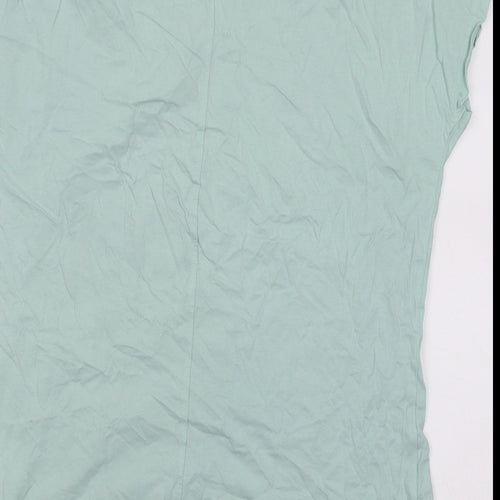 Hot Tuna Womens Green Cotton Basic T-Shirt Size 16 V-Neck