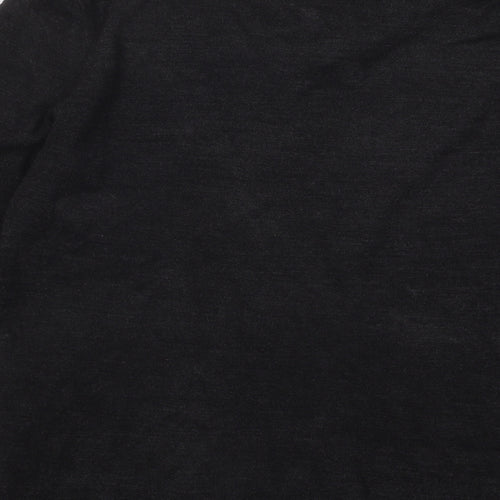 Atlantic Bay Womens Grey V-Neck Acrylic Pullover Jumper Size M