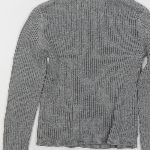 Tahari Girls Grey Round Neck Cotton Pullover Jumper Size 4 Years Pullover