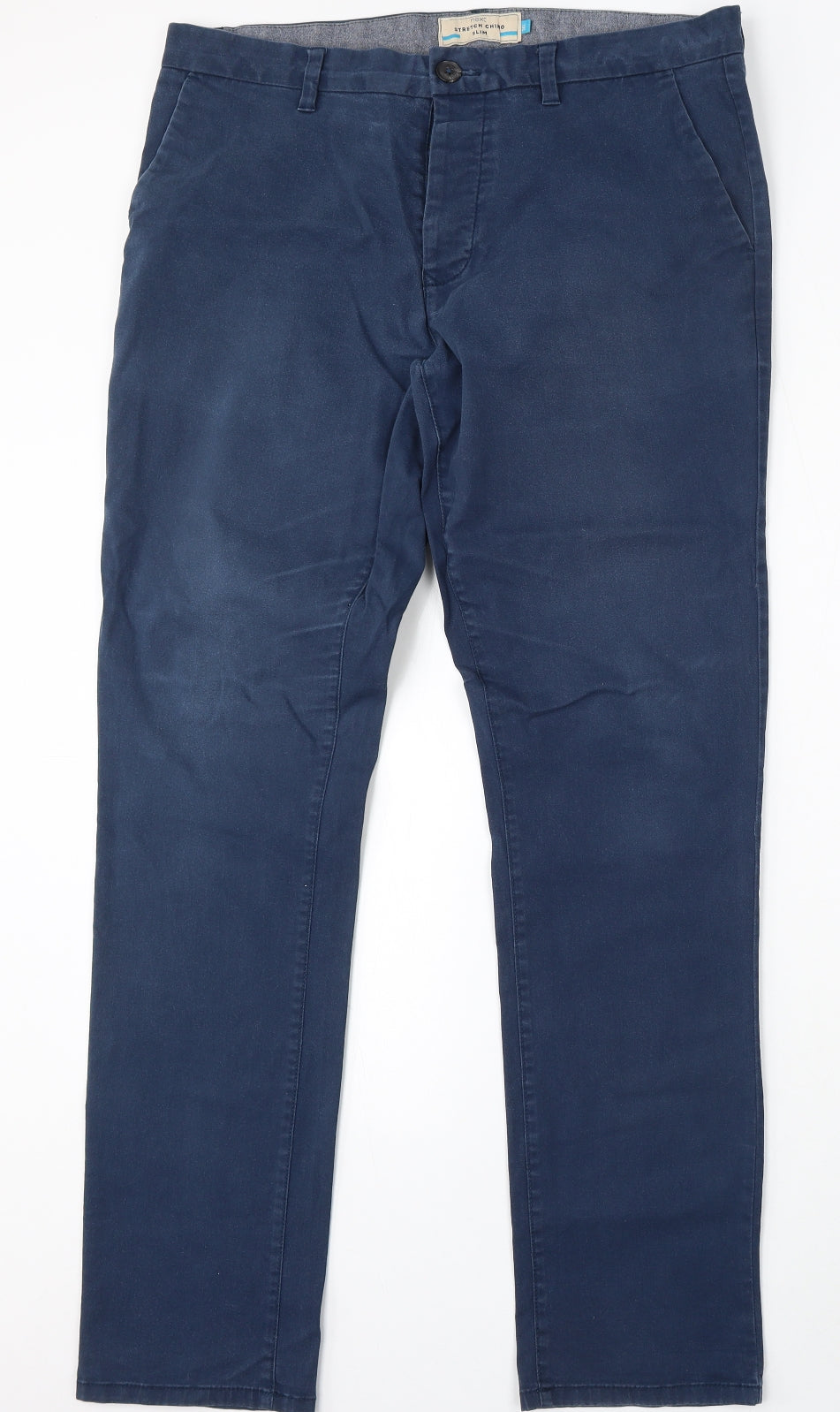 NEXT Mens Blue Cotton Straight Jeans Size 36 L33 in Regular Button - Long Leg