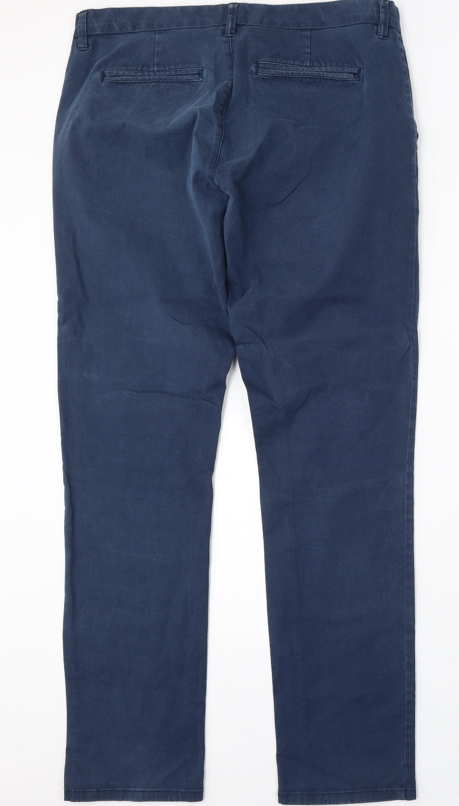 NEXT Mens Blue Cotton Straight Jeans Size 36 L33 in Regular Button - Long Leg